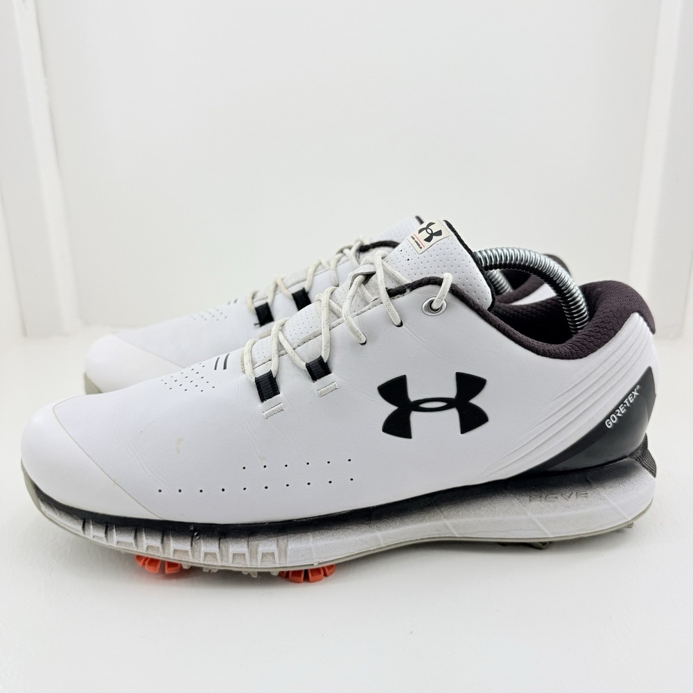 Under Armour HOVR Drive Gore-Tex Golf Shoes Mens 9.5 White Black 3023326-100